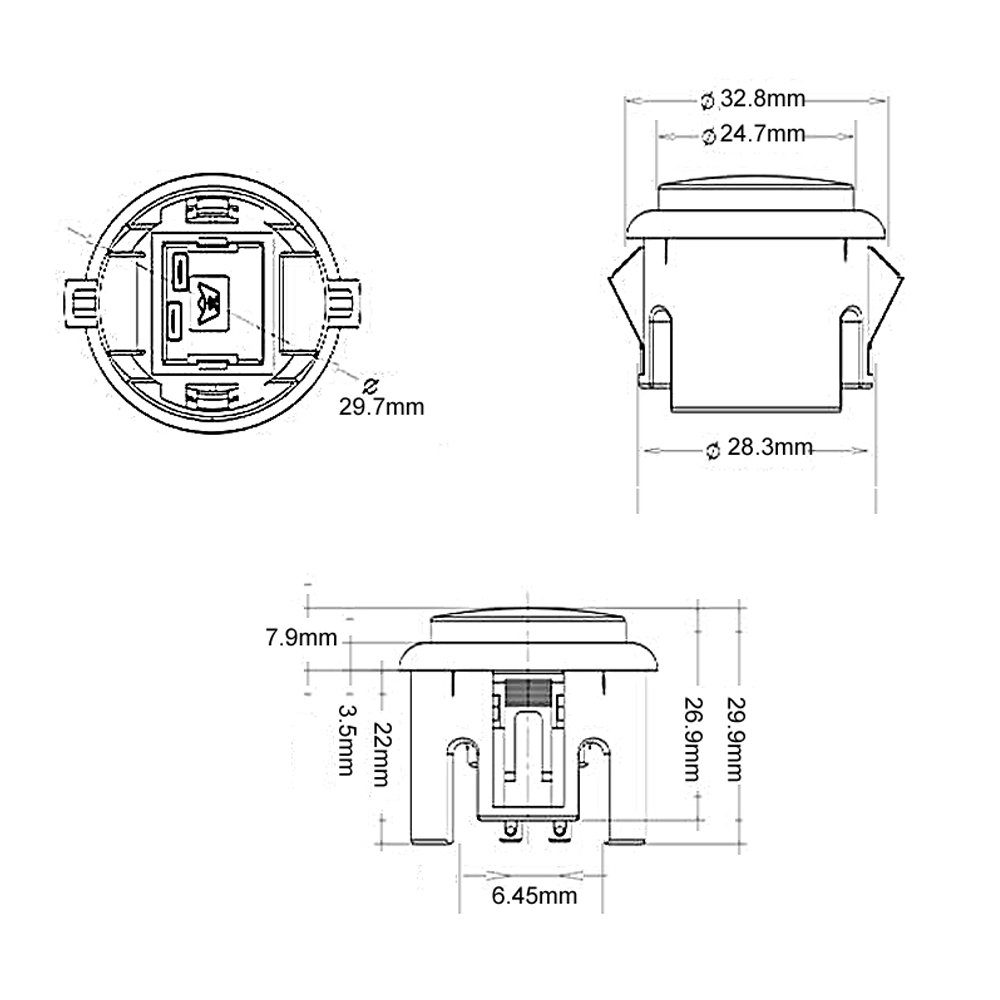 12pcs Copy Sanwa Buttons 30mm  - огляд і ціна Arcade Wangan Midnight