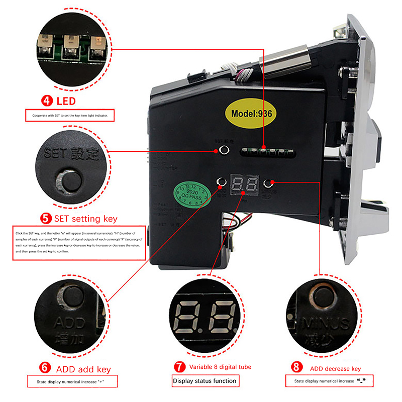 616 Electronic Multi Coin Acce - огляд і ціна Arcade Games Vending
