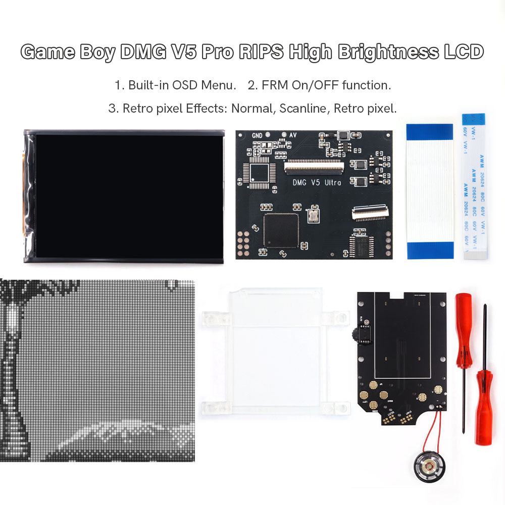 HISPEEDIDO For GB Dmg V5 Pro 3 - огляд і ціна Lcd Screen Arcade