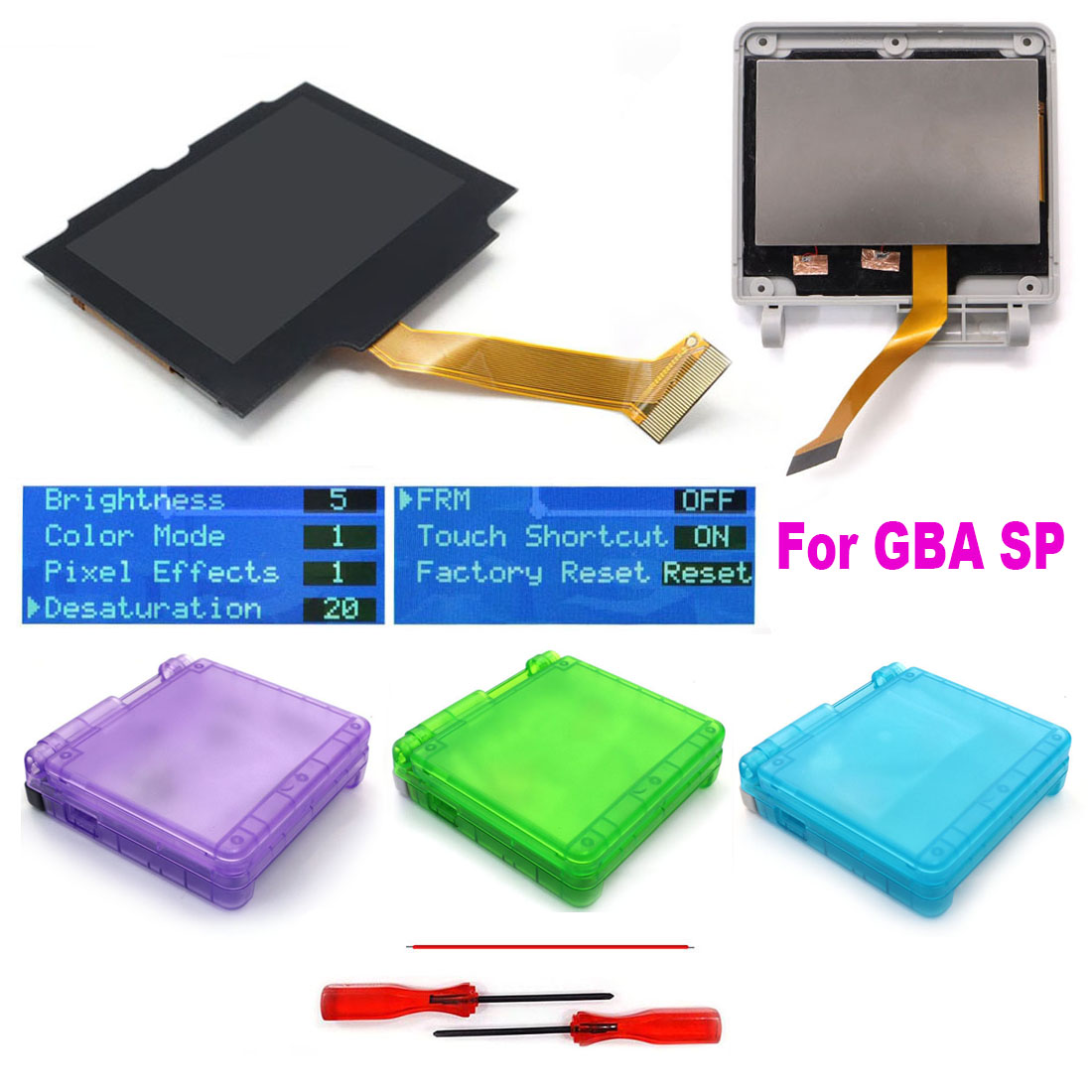 HISPEEDIDO For GBA SP IPS V5 S - огляд і ціна Lcd Screen Arcade